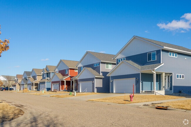 New traditional style housing is abundant up the hill in North Mankato.