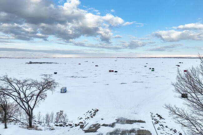 Lake Audubon offers the perfect spot for ice fishing in winter months.