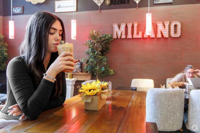 Milano Bean Cafe near Park Ave serves lattes to locals in a cozy Syracuse neighborhood spot.
