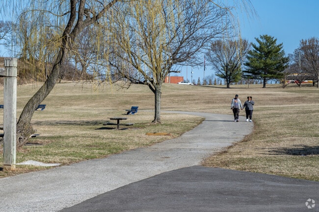 Locals go for a walks in Baltimore Highlands with loved ones.