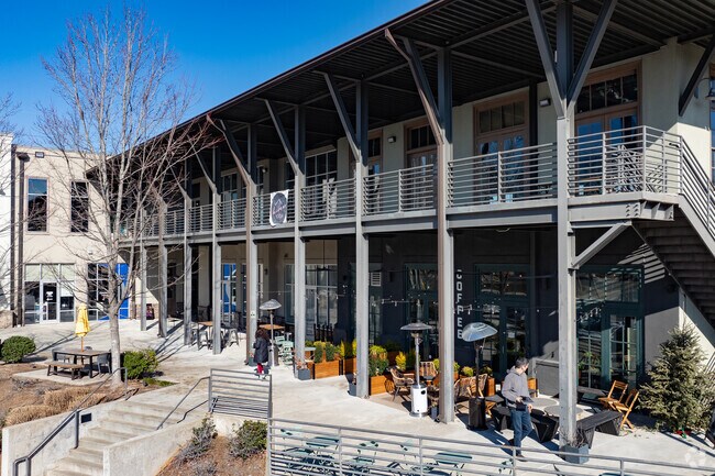 Whittier Mill Village residents enjoy nearby shops and amenities along Parrot Avenue.