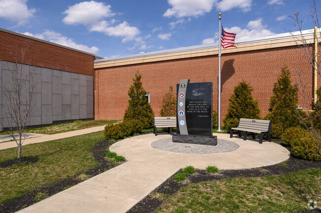 Ambler's Wissahickon Senior High School Offers a Serene Area to Reflect and Remember Those Who Served Our Country.