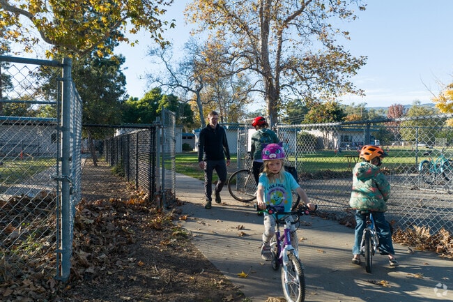 Many kids ride their bikes to Foothill Elementary.