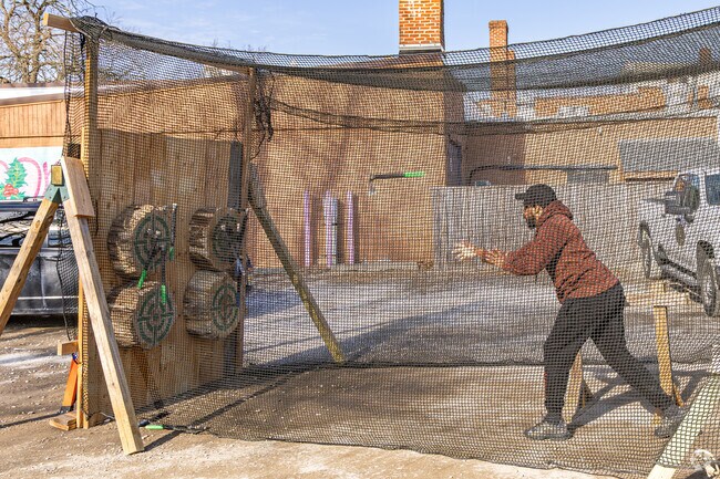 Try out throwing a hatchet at the Fire and Ice Festival, minutes away from Eastampton.