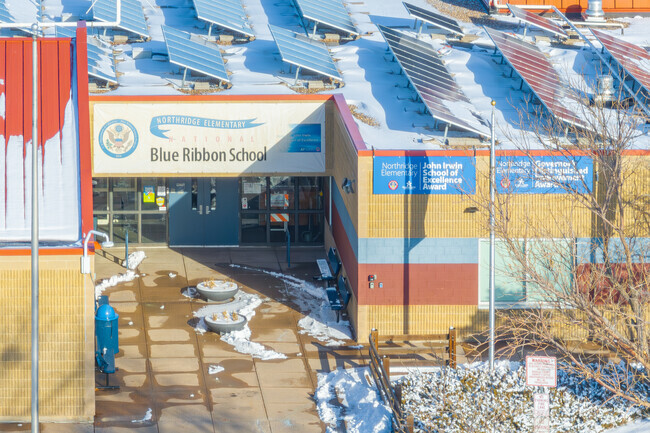 Northridge Elementary School in Highlands Ranch, CO on a winter afternoon.