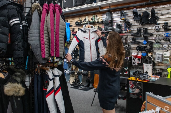 Fashionable ski jackets are in at Bob's Sea & Ski in Fairhaven.