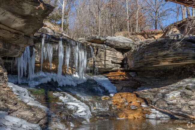 For scenic views, Pinion Creek Falls in Bella Vista is stunning year round.