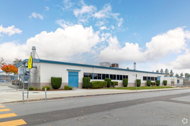 A view of the Warren E. Hyde Middle School classrooms from across the street,