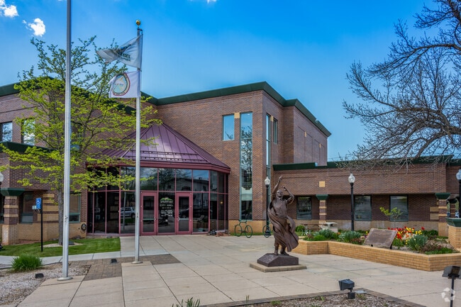 A sculpture at Spearfish City Hall is dedicated to citizens' vision of higher purpose.