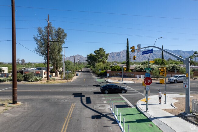 The Prince Road and Cactus Boulevard Bike Boulevard in Rillito Bend.