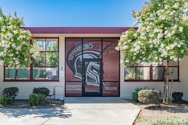 Office entrance at Divisadero Middle School in Visalia.
