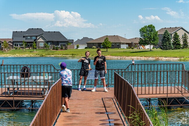 Enjoy fishing and natural beauty at Woodhaven South Park in Fargo.