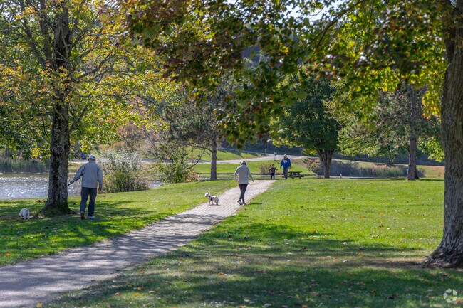 Residents enjoy a peaceful stroll through Northmoreland Park.