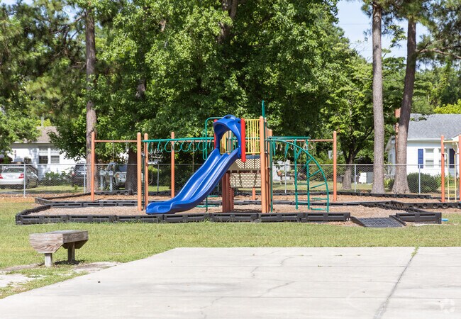Kids enjoy the playground at Wrightsboro Elementary School during recess.
