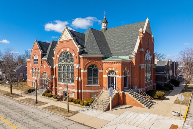 First Christian Church is one of many churches in the downtown Crawfordsville area.