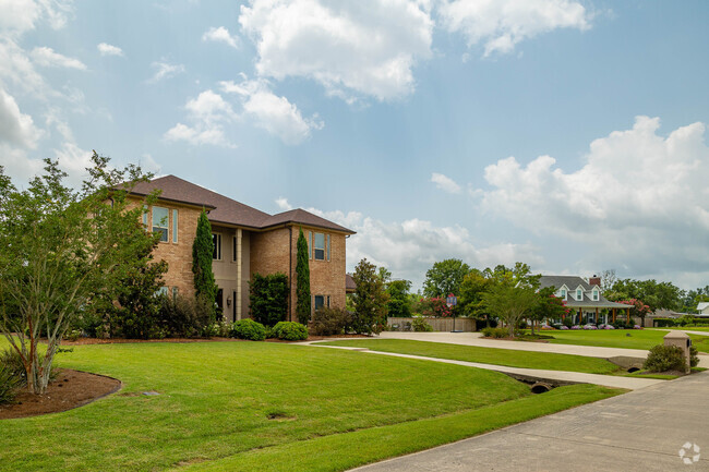 Large homes are made of brick in the newer part of the Montz neighborhood.