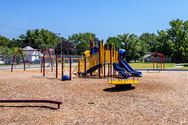 The playground at Bowerman Elementary has a wide variety of options for children.