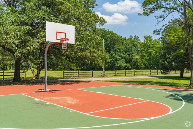 Practice your jump shot on the basketball court at Juliustown Park.