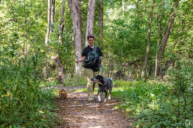 Baird Creek Greenway provides wooded trails for walking and biking.