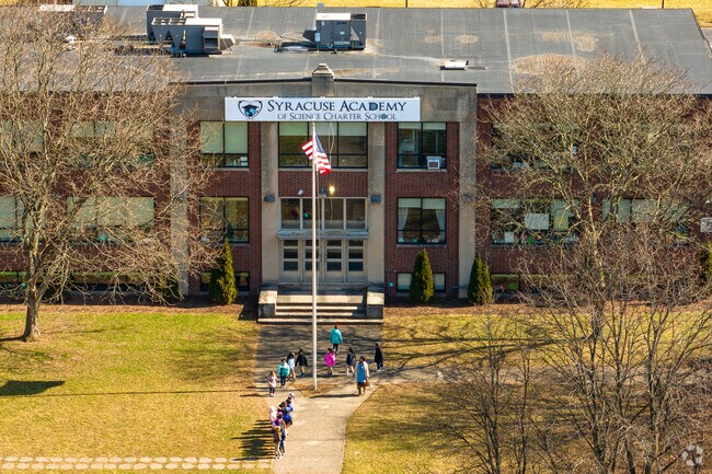 The main entrance to Academy of Science & Citizenship Charter School in Southside.