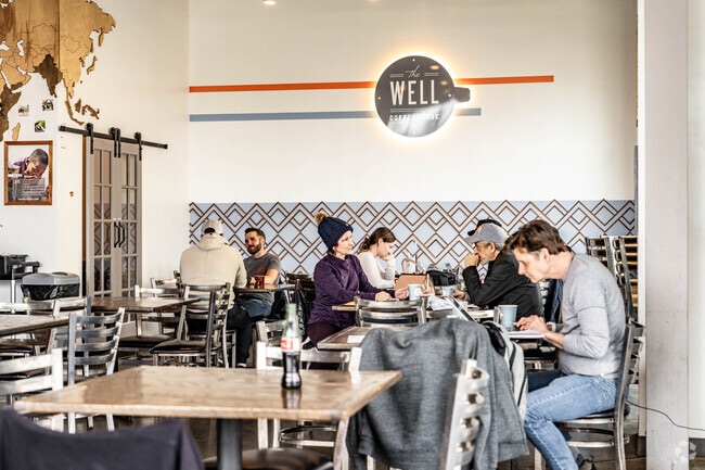 The Well Coffee is a quiet place to study or work in the Rolling River neighborhood.