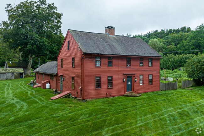 Colonial homes are common in the Andover countryside.