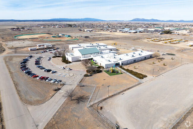 An aerial view of Moriarty Elementary.