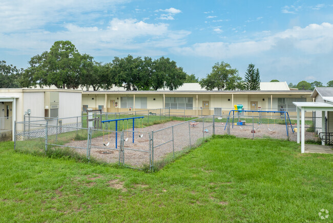 Christa McAuliffe Elementary School has several play areas for younger students.