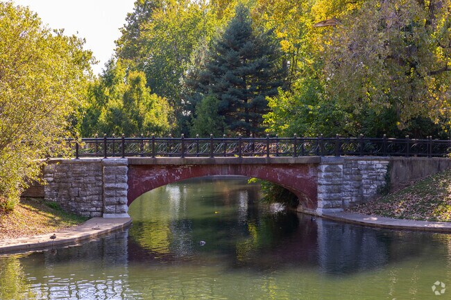 The stone bridge by Benton Park Lake is a real testimony to the local history.