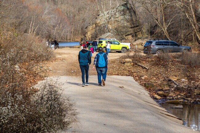 Lincoln residents enjoy the outdoors at Lincoln Lake.