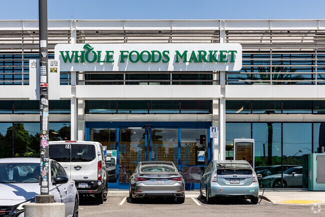 There is a Whole Foods on Pico Blvd for stocking up on groceries.