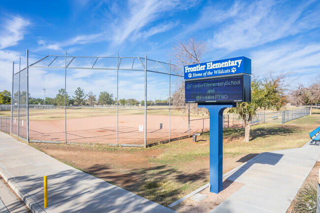 The monument sign greets you at Frontier Elementary School in Peoria.