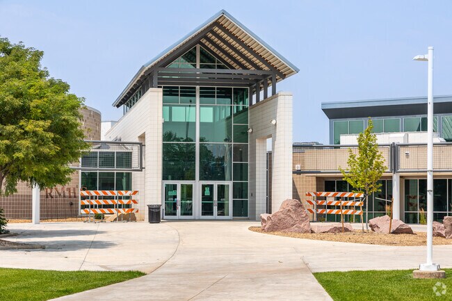 Rocky Mountain High School partners with both Front Range Community College and Aims Community College for its concurrent enrollment courses.