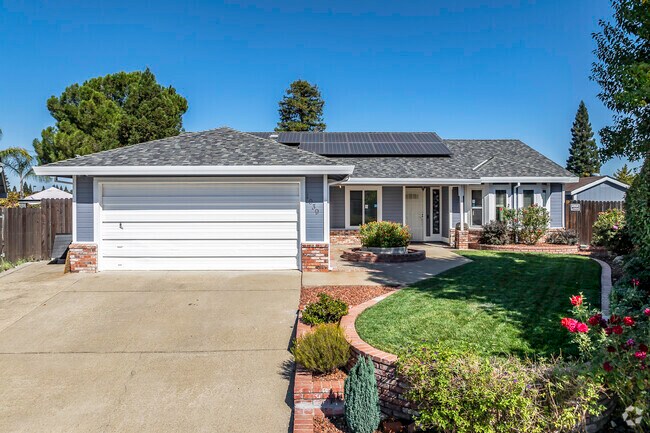 This typical ranch style home, in Foothill Junction, has solar and two-car garage.
