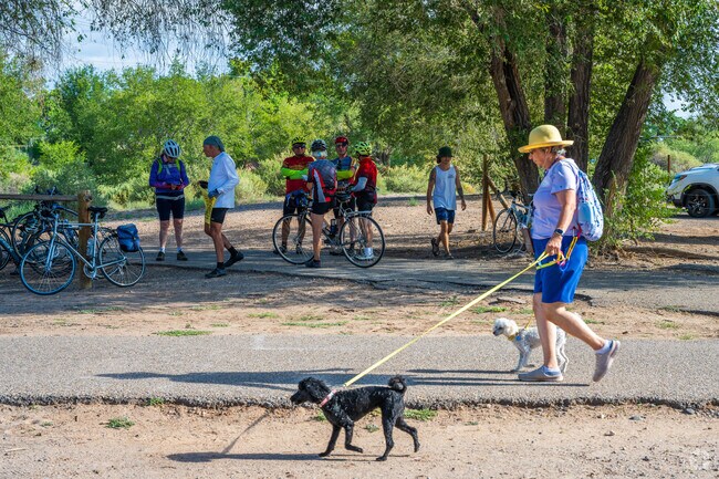 You'll find locals hiking, biking and walking their dogs on the many Bosque trails.