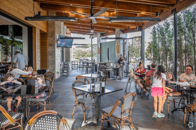 Grab a bite to eat at Meddy's, a popular Mediterranean restaurant by Harbor Isle.