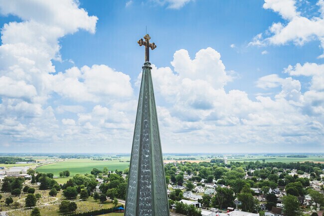 St. John's Catholic Church is a cornerstone of the Delphos community and its iconic steeple rises high above the city.
