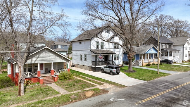 Enderly Park features a blend of one-story and two-story homes across the neighborhood.