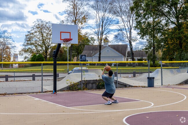 Shoot around on the courts at Owen Bell Park in Killingly.