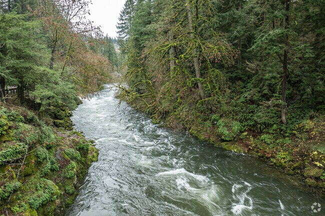 The Washougal River flows from the Cascade mountains in the city of Washougal.