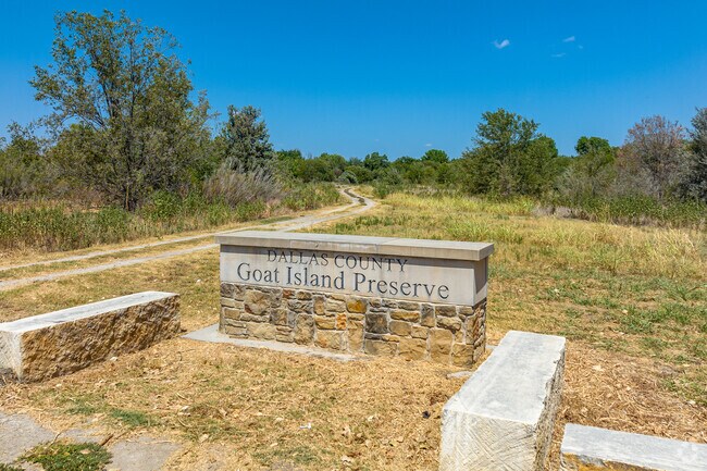 Hutchins residents enjoy hiking at the nearby Dallas County Goat Island Preserve.