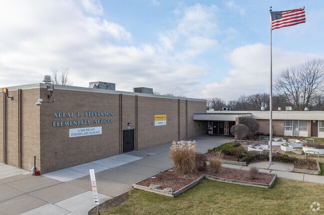 Adlai Stevenson Elementary School entrance.