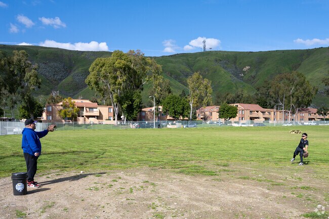 Blair Park's large field is perfect for practicing your pitch.