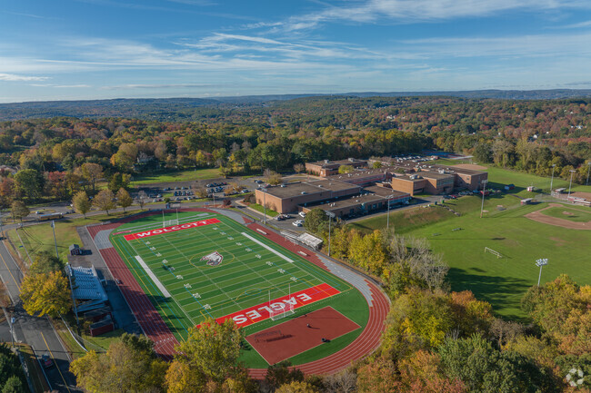 Wolcott High School students may participate in sports such as football.