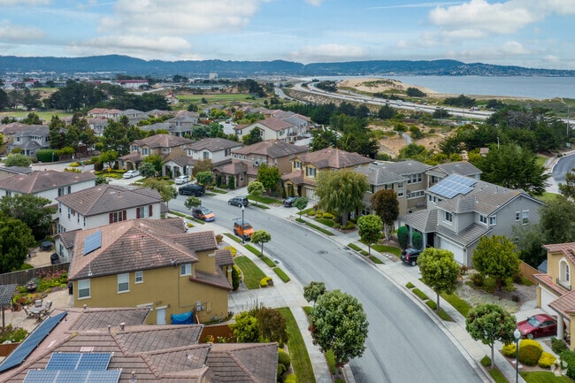 Seaside community with ocean in background in Seaside, California