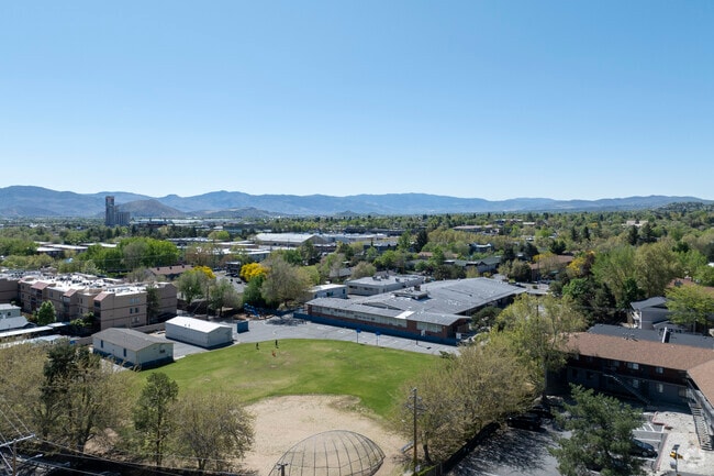 An aerial view of Anderson Elementary School facing South East.