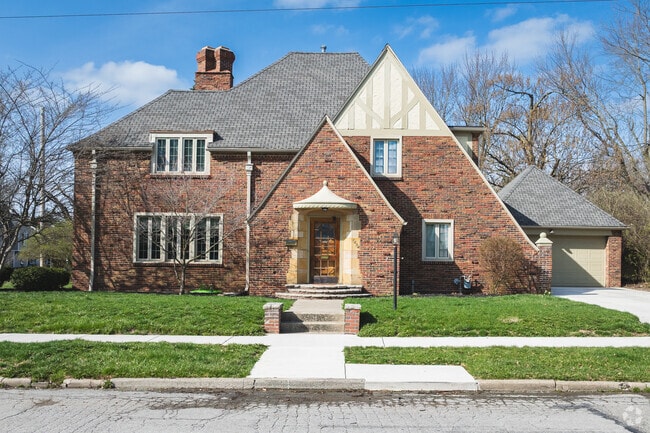 This Tudor house faces the westward sun on a spring afternoon in Riverside North.