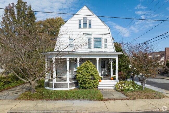 A farm-style home sits on a corner in Fall River's Highlands neighborhood.