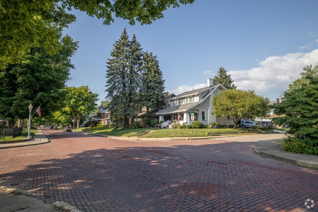 Enjoy a vintage. Experience taking a stroll through a brick road neighborhood of Souers.