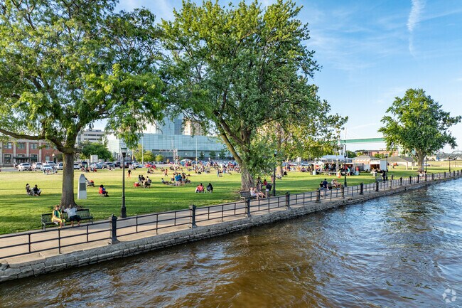 Local residents love Downtown Davenport's riverside parks and trails.